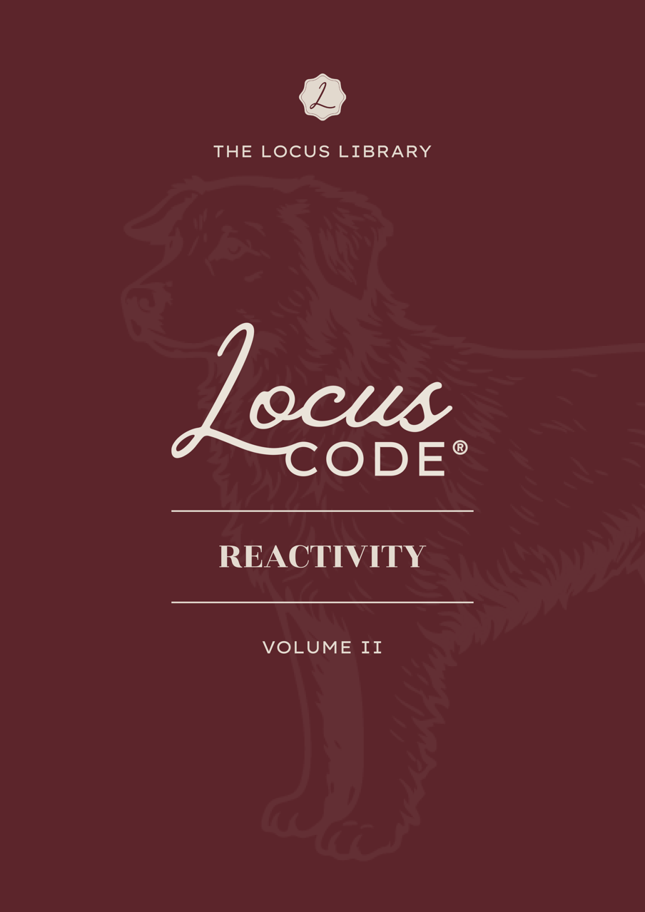 Locus CODE, Reactivity, Volume Two by Alisa Groen, the burgundy jacket as printed today